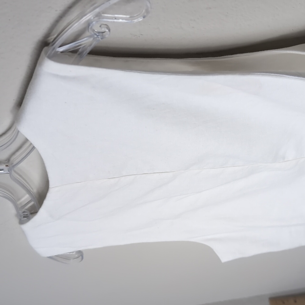 Show Me Your Mumu Vicky Vest Women's Small White Linen Shirt Top Golden 2 - Picture 5 of 15